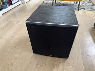 Polk Audio PSW10 10-inch Powered Subwoofer - 100W, Black Wood Finish, MFR. Date Jan 2020