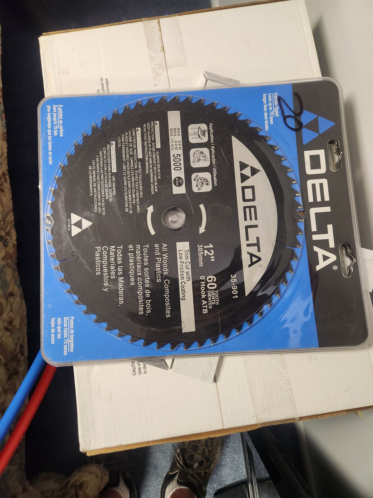 Delta 12 inch 60 tooth saw blade , New