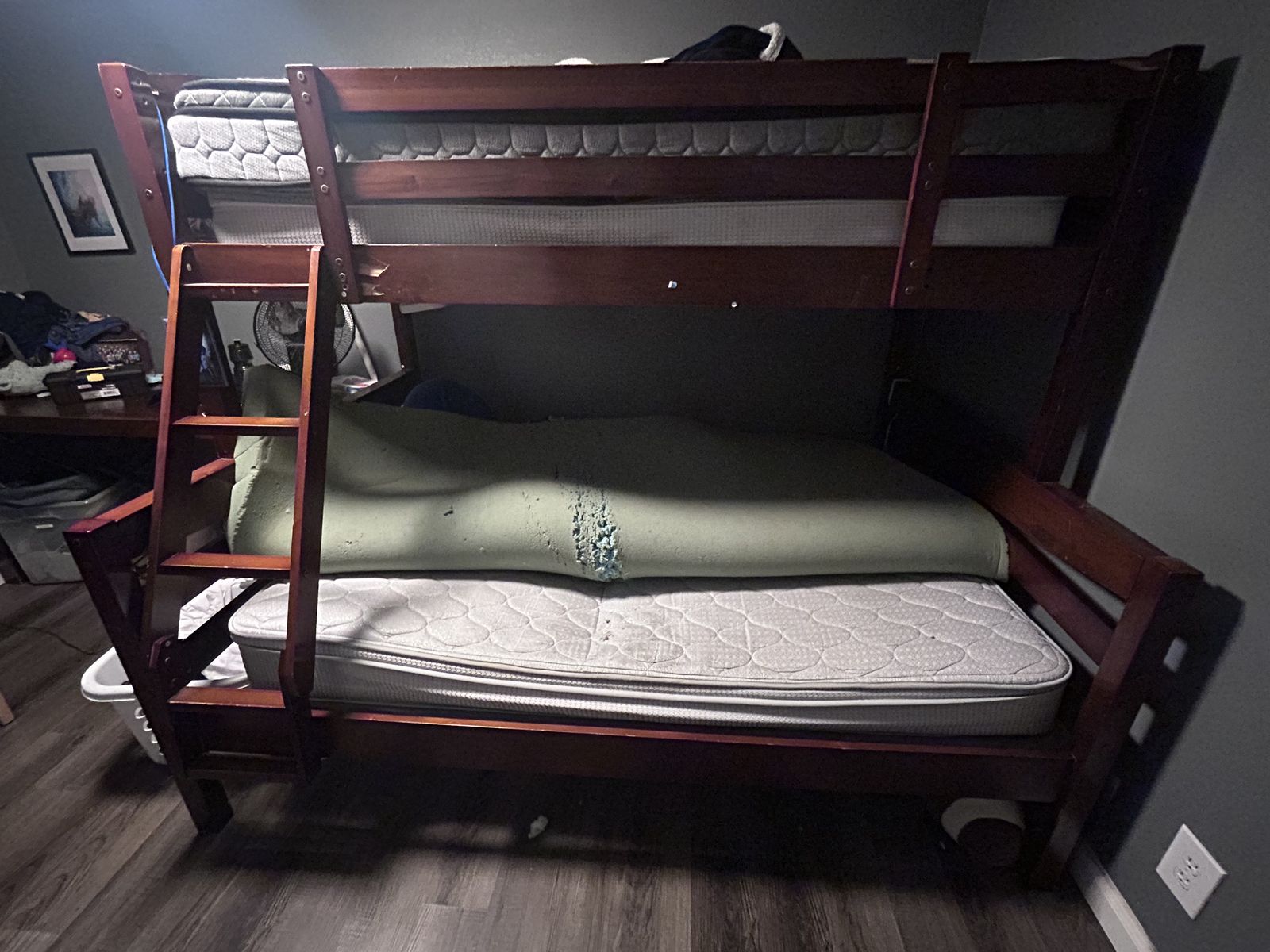 Free Bunk Bed Frame, + Full, Queen Mattresses
