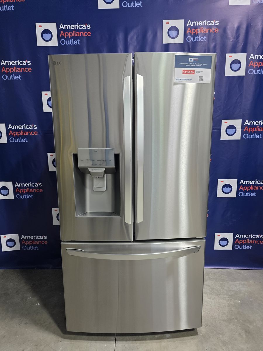 LG Refrigerator - 28 CuFt - French Door Fridge - Bottom Freezer - Unit D11