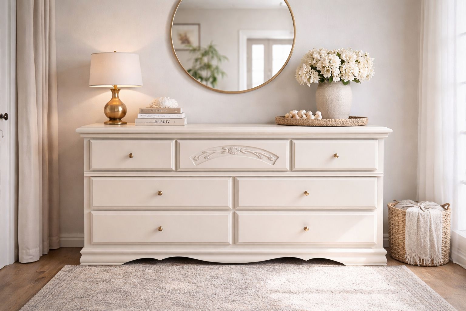 Solid Oak 7-Drawer Dresser – Furniture Traditions