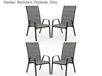 JEAREY Patio Dining Chairs Set of 4 – Brand New in Box