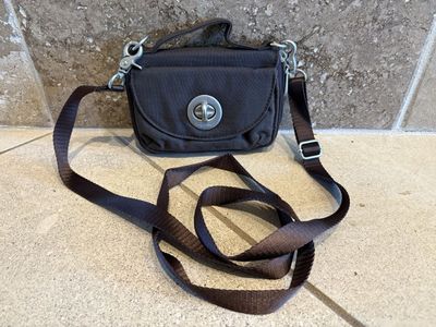 Dark Brown Baggallini Wallet Purse Crossbody Travel Bag