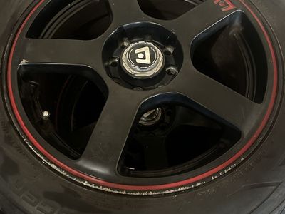 Vision Wheel 16" 4-Lug Universal Black Rims w/ New Roadhugger Tires for Honda Civic