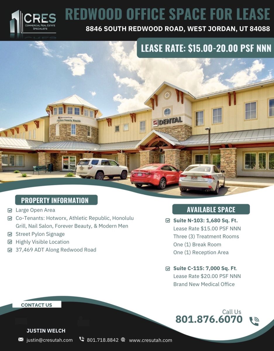 Medical / Fitness Spaces / Lease / Redwood Rd