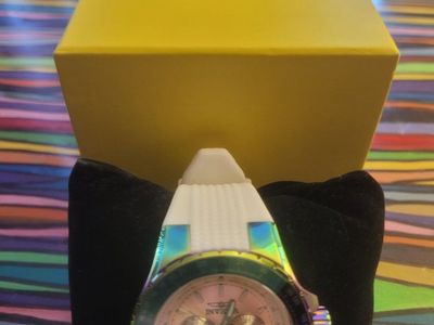 Invicta Multi-Color Chronograph Watch with White Band and Box