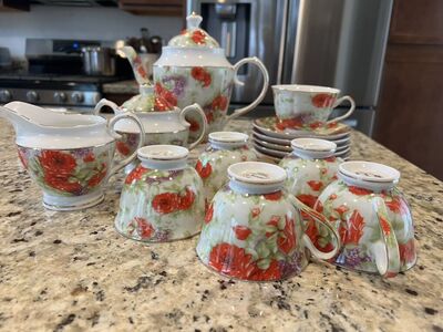 Cute Floral Sorelle Porcelain Tea Set Great Condit