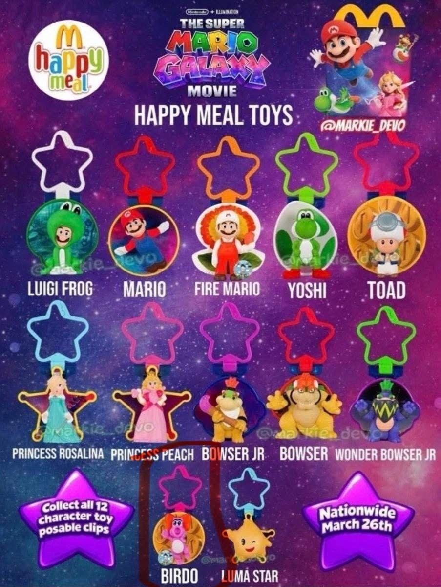 Birdo McDonald’s happy meal toy Mario galaxy