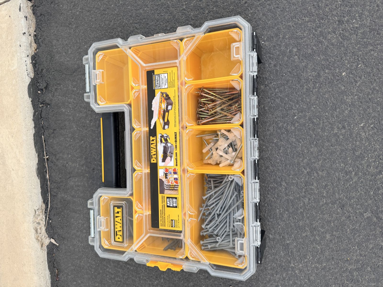 Dewalt Deep Pro Organizer with Assorted Screws and Hardware