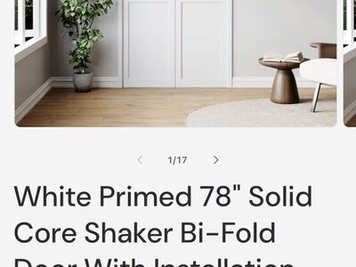 78 Bi-Fold DoOr With Installation Hardware Kit