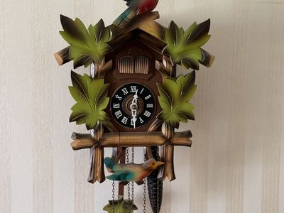 Vintage Hubert Herr Black Forest Cuckoo & Quail Clock – West Germany – Works Great $450 in Provo