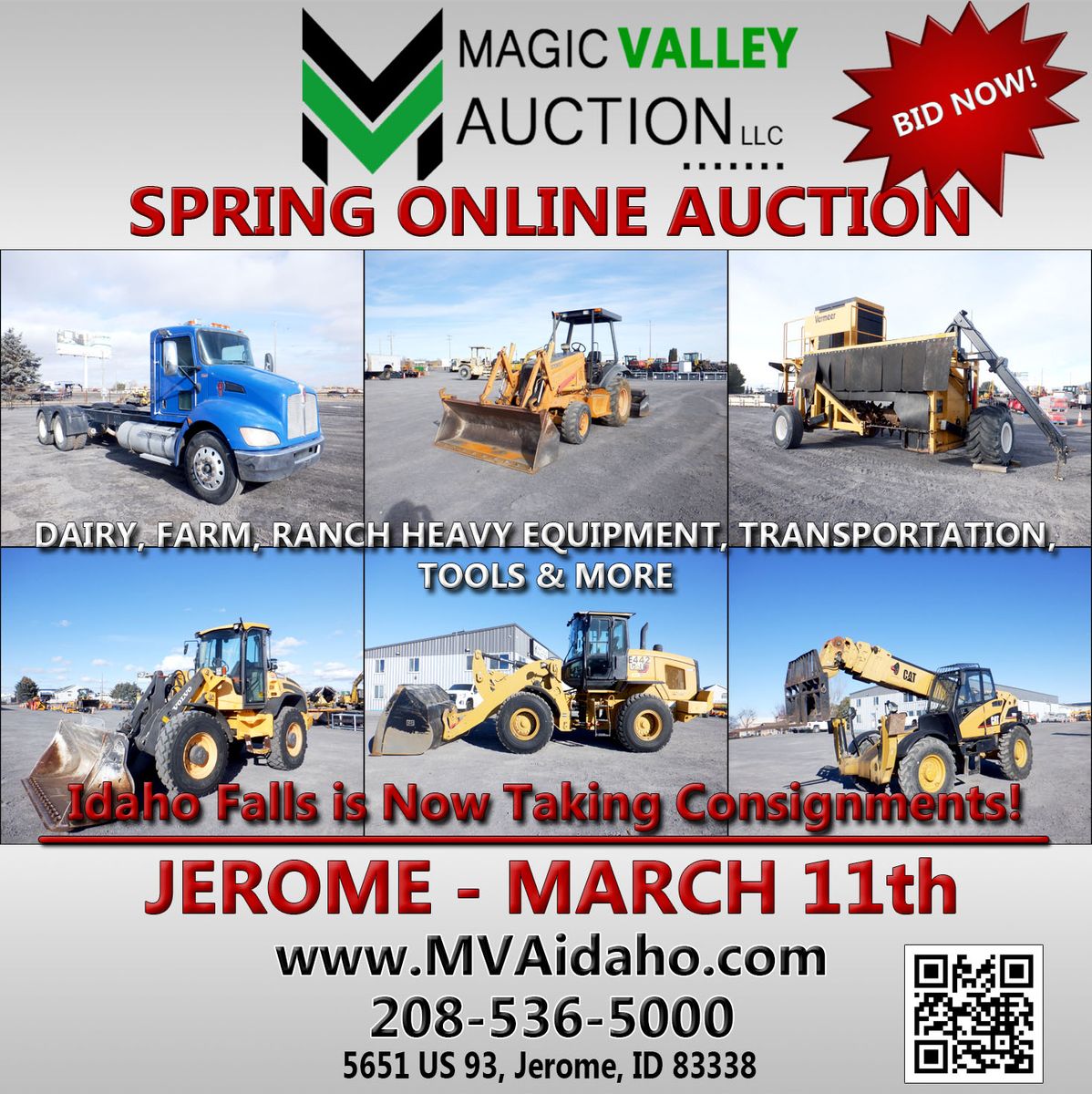 Magic Valley Auction - March 11th - Online Auction BIG ITEMS!