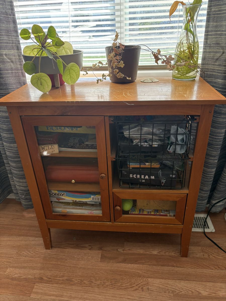 Small Wooden Curio Cabinet