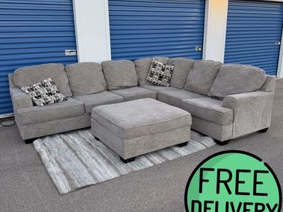 Ashley Modern Grey Sectional Couch-FREE DELIVERY-
