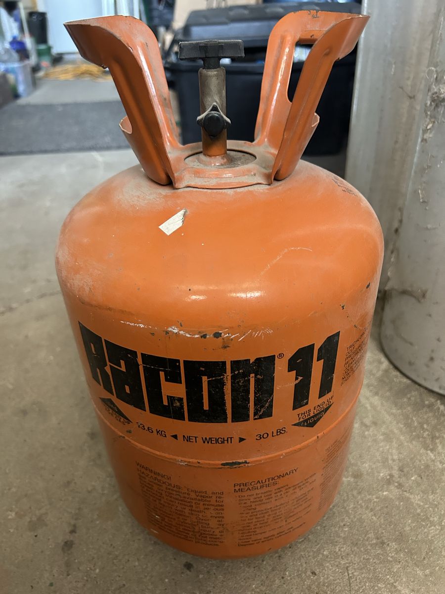 Hard to Find Racon R-11 Refrigerant 30 lbs Tank Full