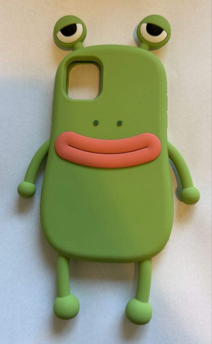 Fun Green Frog iPhone Case - Silicone, Cute Design