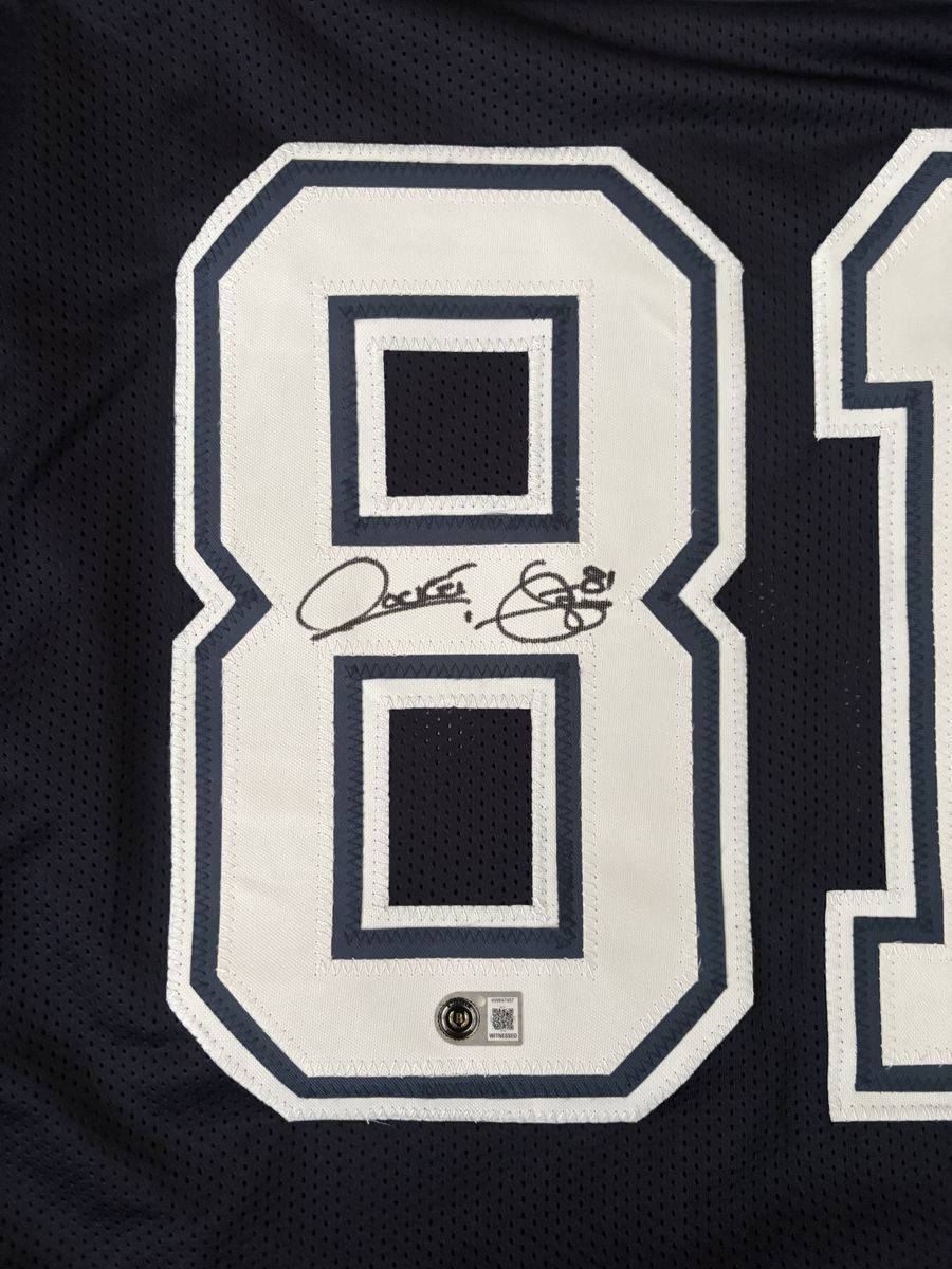 Dallas Cowboys Rocket Ismail signed autographed jersey. Beckett witness COA.