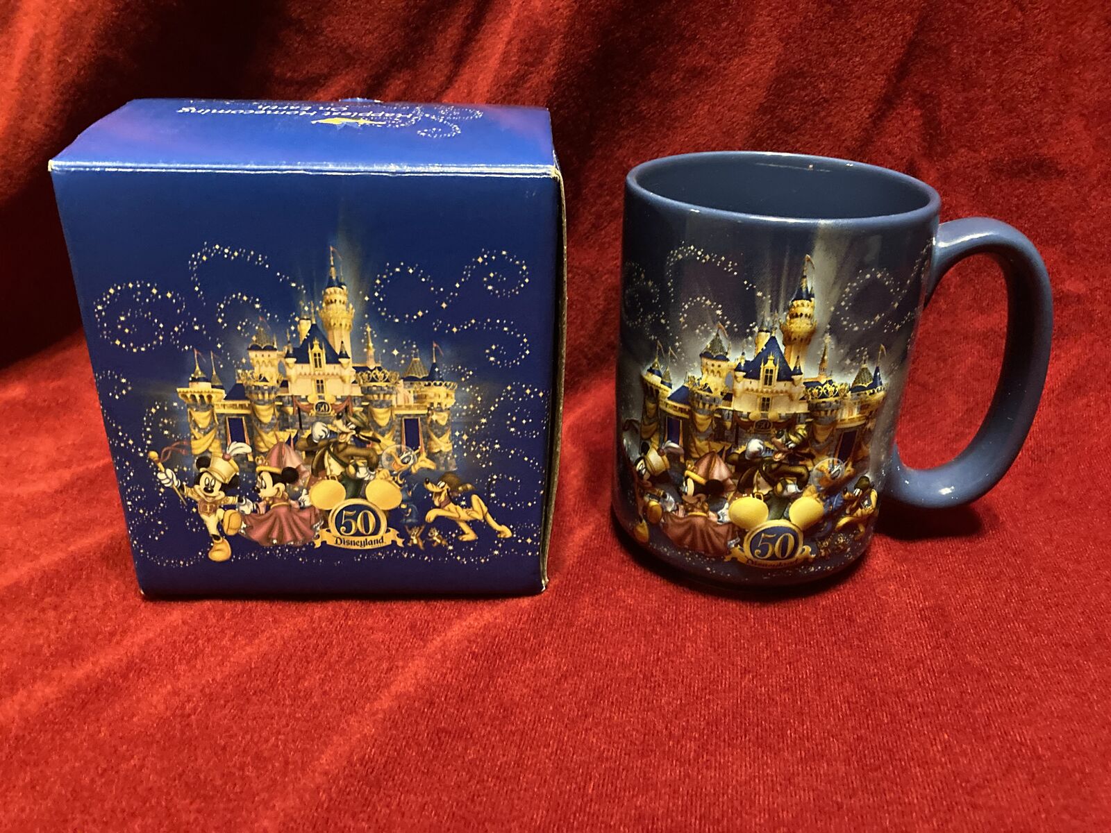 Disneyland Resort 50th Anniversary 3D Mug Blue New In Box Happiest Homecoming On Earth