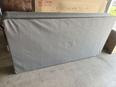 Twin Size Box Spring - Gray Upholstery, Great Condition