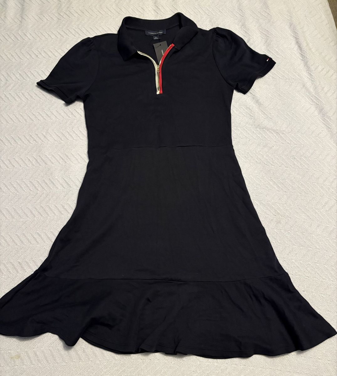 Tommy Hilfiger navy blue Short Sleeve Polo Dress Size M NWT