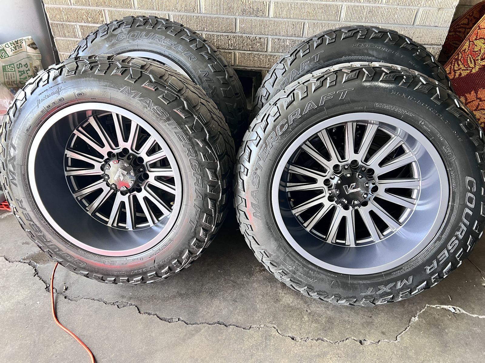 20x12 Wheels 8x6.5 Ram Duramax F250 On 35s