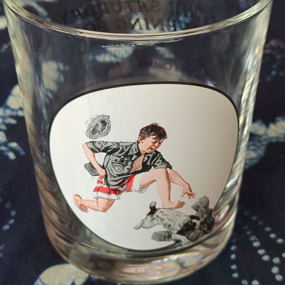 Norman Rockwell "Stolen Clothes" glass