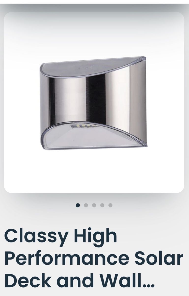 Classy High Performance Solar Deck & Wall Light - Durable Stainless Steel, Warm Ambiance