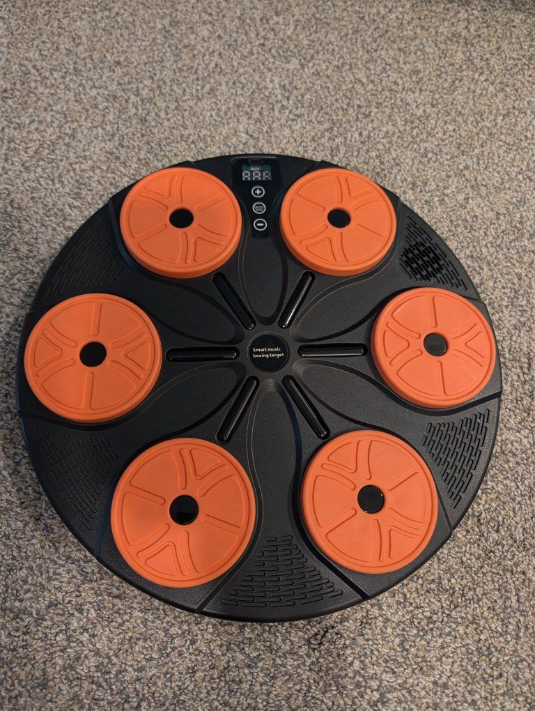 Smart Music Boxing Target Wall Mounted Workout Machine - Black/Orange
