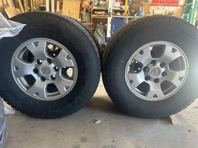 Snow tires on rims
