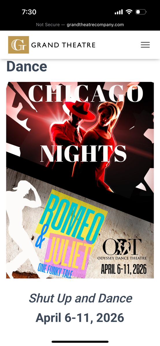 2 Tickets ODT- Chicago Nights- Shut Up and Dance - April 8