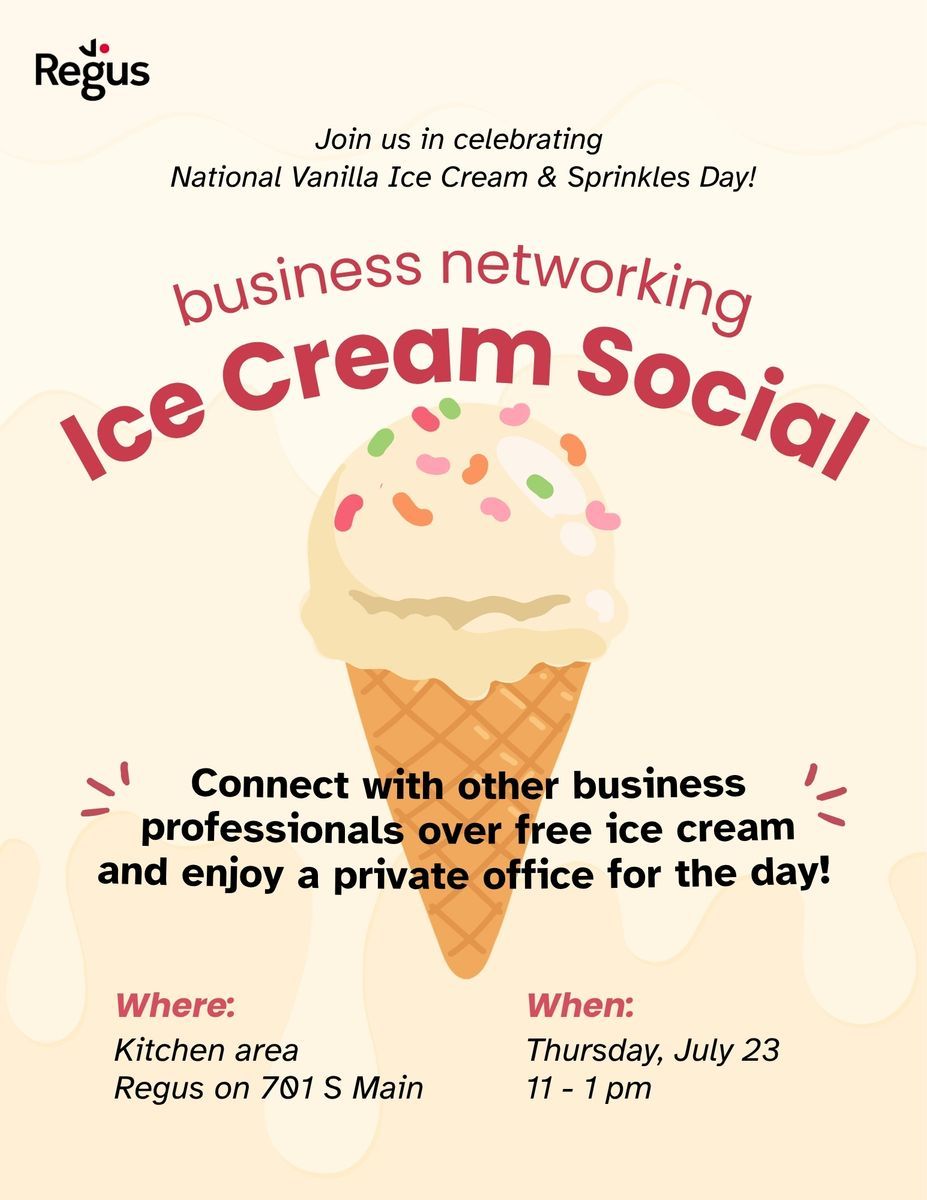 Free Ice Cream & Networking! Regus in Logan