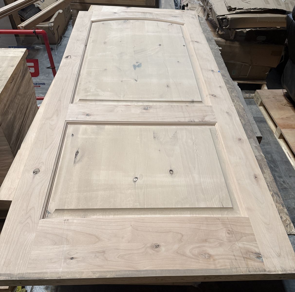 SOLID WOOD 2-PANEL DOOR – 42” × 96” NEW