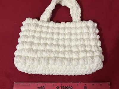 White handmade crochet purse/bag!!!