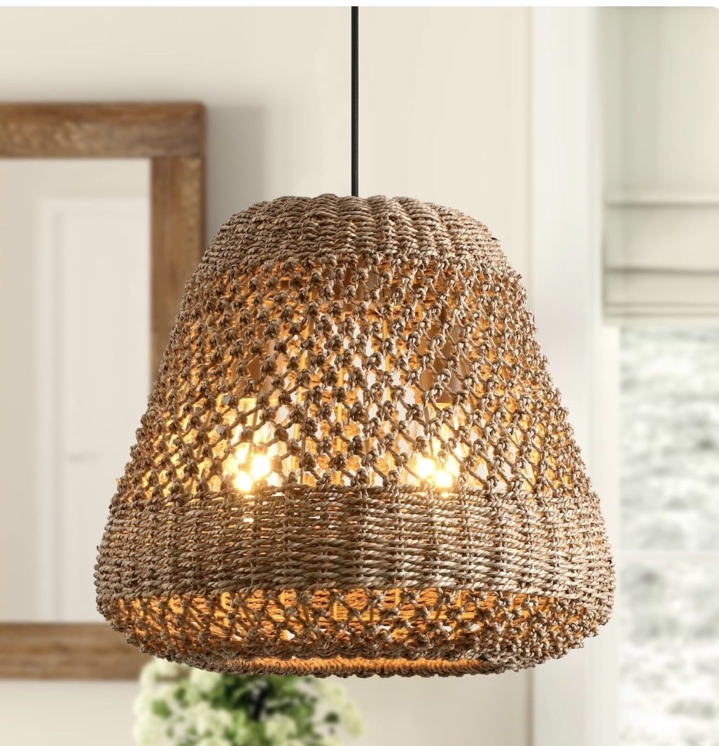Boho Rattan Pendant Light
