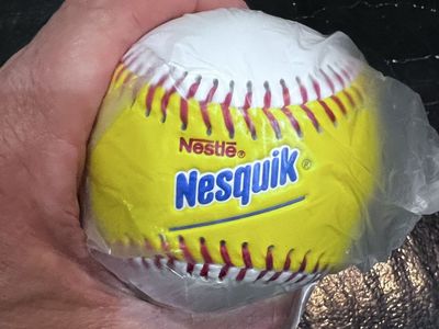 Nestle Nesquik Promotional Yellow baseballs - New in Packaging - Collectible Advertising Item