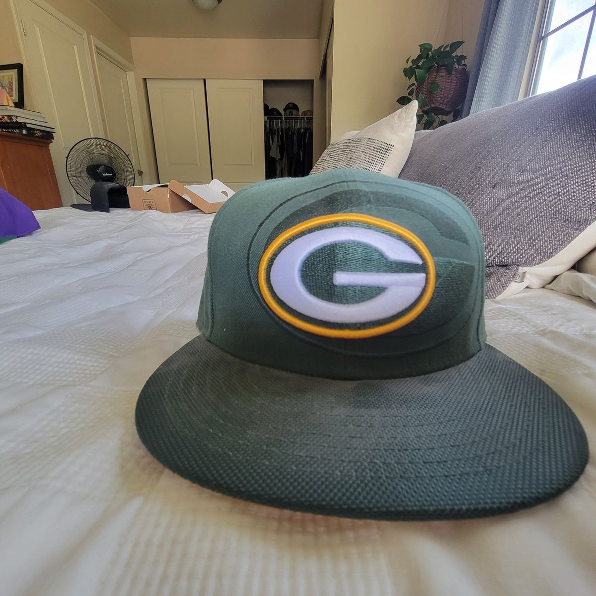 New Era Green Bay Packers 59FIFTY Fitted Hat - Size 7 3/8, NFL Logo, Dark Green