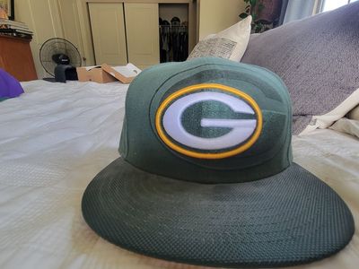 New Era Green Bay Packers 59FIFTY Fitted Hat - Size 7 3/8, NFL Logo, Dark Green