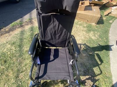 Transport Chair, Wheelchair, 16” seat, reclines