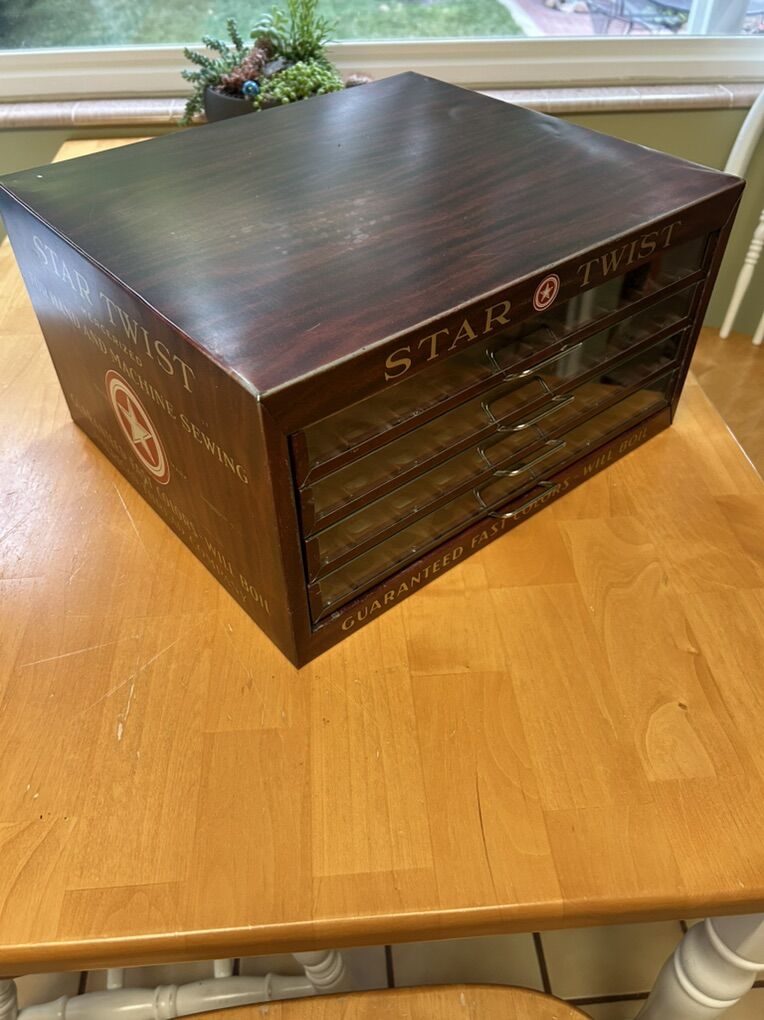 Vintage Sewing Thread Cabinet