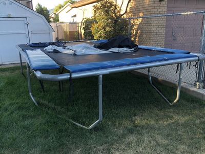 7 x 14 rectangular trampoline, $800