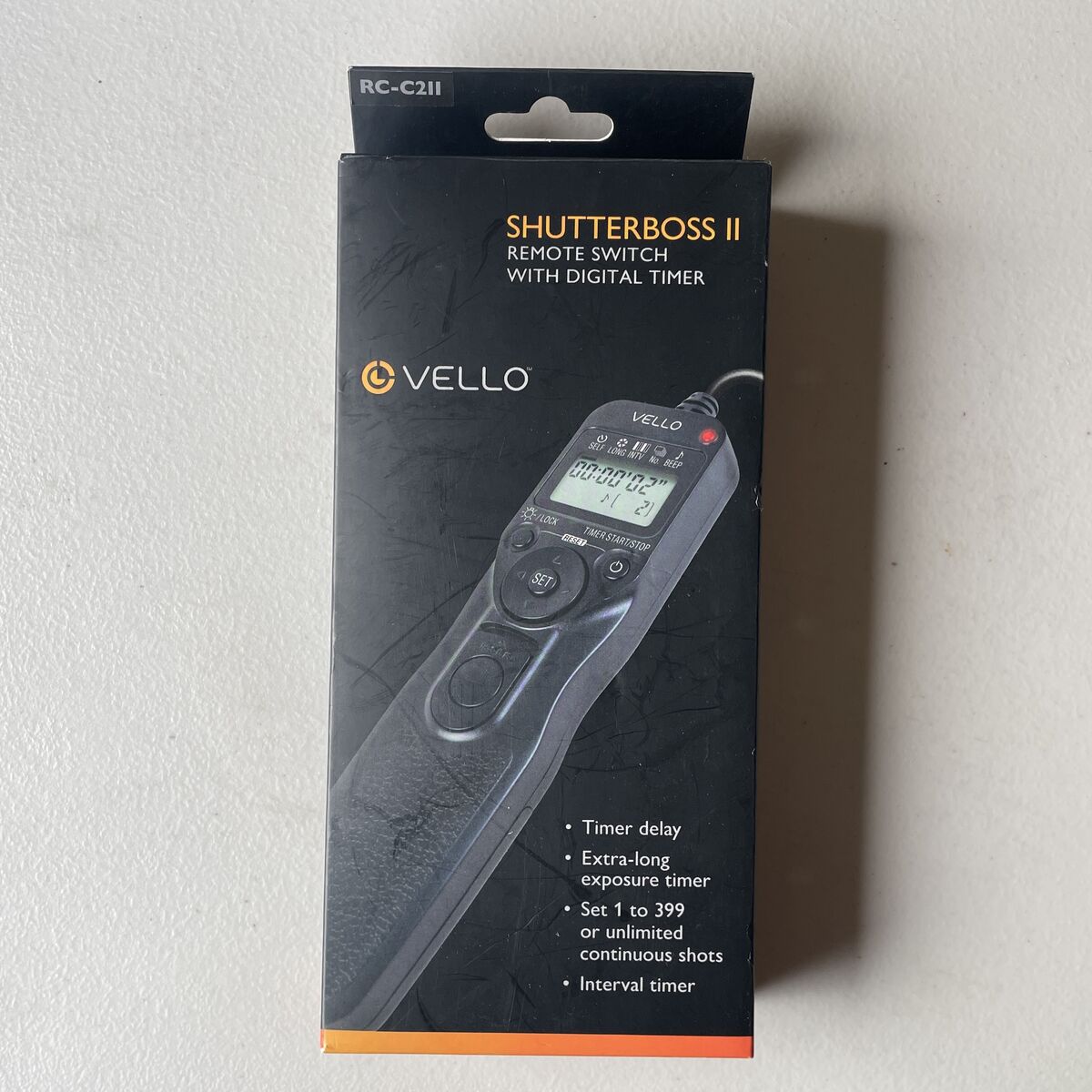 Vello RC-C2II ShutterBoss II Remote Switch with Digital Timer for Canon with 3-Pin Connection