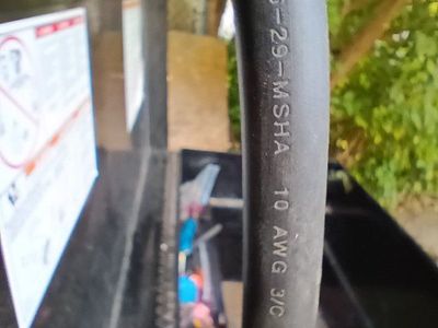 Industrial Electrical Cable P-136-29-MSHA 10 AWG 3/C SOOW Water Resistant CSA FT1