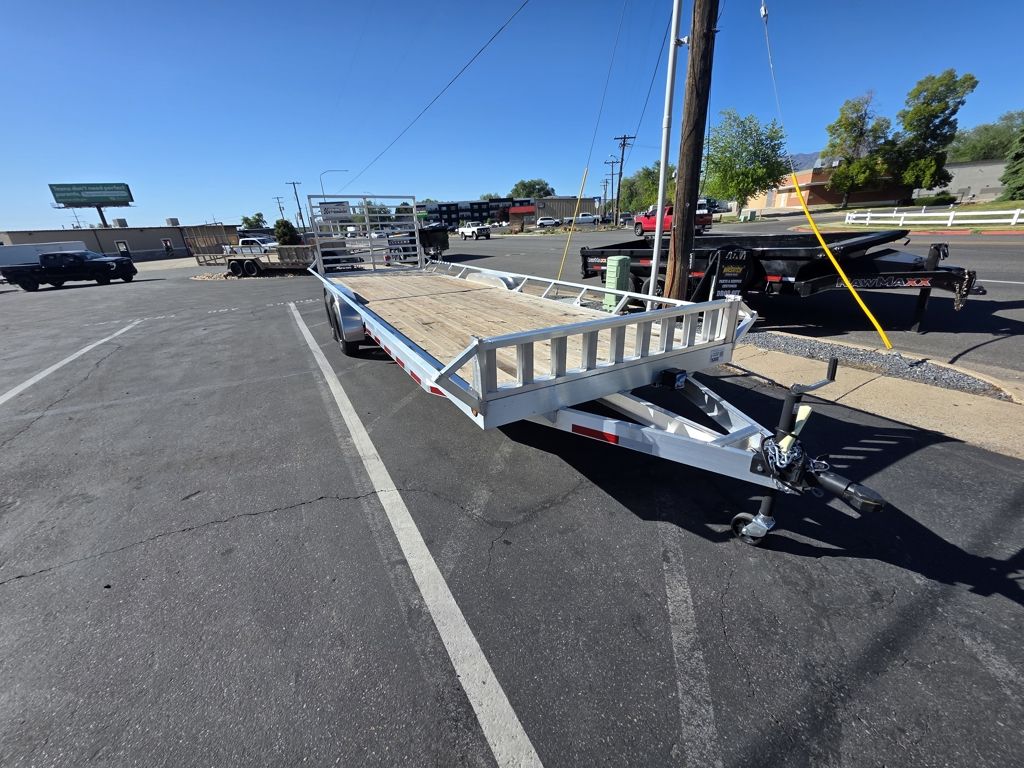 2026 Baughman Products 7X22 ASR 7K with ATV Ramps and Brakes Aluminum Utility Trailer