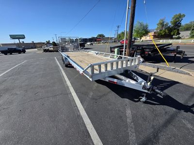 2026 Baughman Products 7X22 ASR 7K with ATV Ramps and Brakes Aluminum Utility Trailer