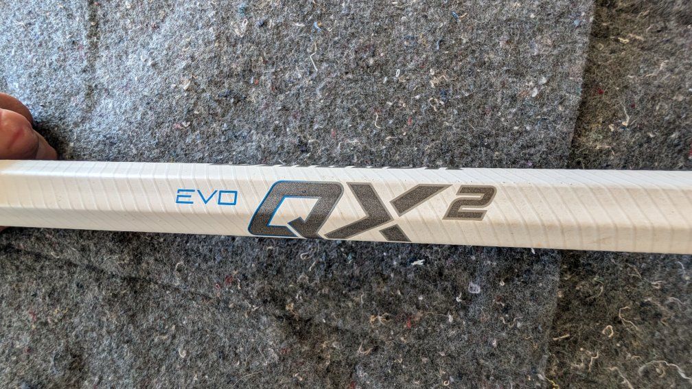 Warrior EVO QX2 Carbon DEF Lacrosse Shaft - White, New with Tags, Original Price $209.99
