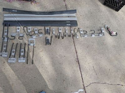 Rubbermaid three track and multiple hook garage storage system