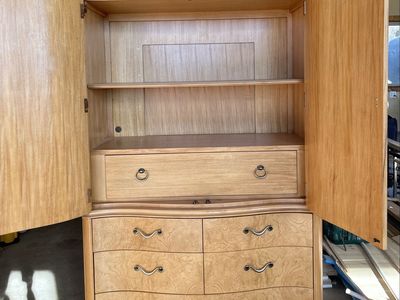 Art Deco Burl Wood Armoire