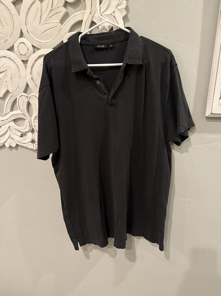 Size Extra Large, Dark Gray Polo