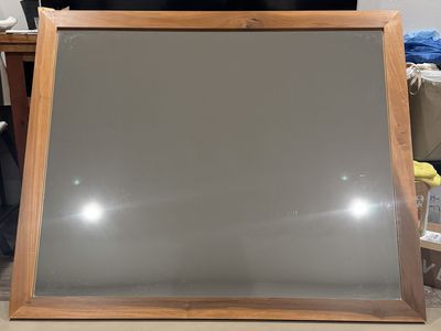 Mirror - wood frame hanging wall mirror