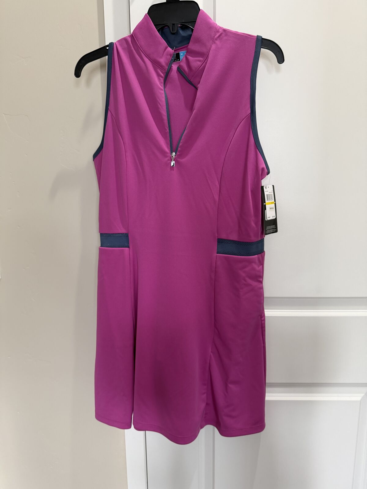 BNWT PGA Tour women's sleeveless Golf dress, Size M, Purple Orchid, 36" length